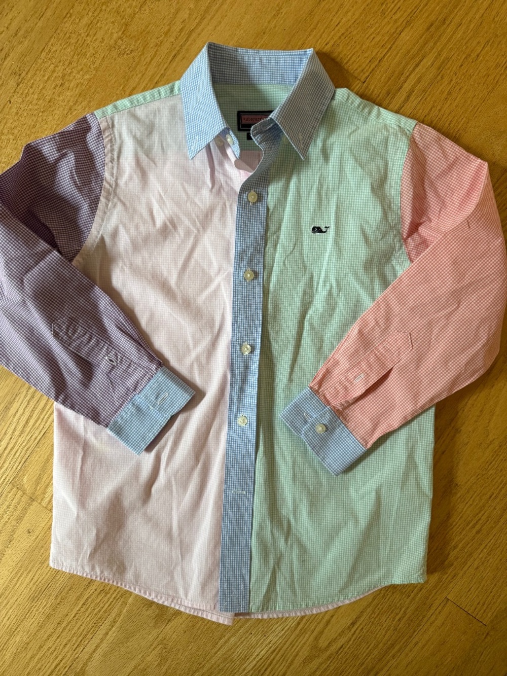 Vineyard Vines Size 6 boys long sleeve colorblock  button down shirt